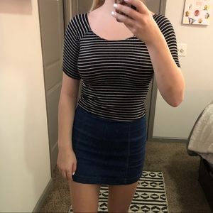 stripped crop top